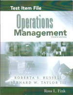 Operations Management: Test Item File