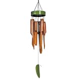 Asli Arts Med Lime Ring Bamboo 24 Inch Wind Chime
