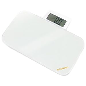 【クリックで詳細表示】MAQUINO デジタル体重計 ホワイト YHB1004-4