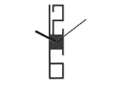 Karlsson Wall Clock 6-12 Aluminum, Black