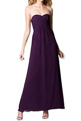 Strapless Empire   Waistline Chiffon Bridesmaid Dress/Maxi Dress 