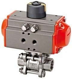 1/2" 3-piece Stainless Steel Ball Valve with Pneumatic Actuator