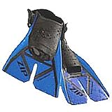 Aqua Sphere Zip Open Heel Blue Swim Fitness Fins