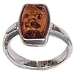 Barrell Shape Amber Ring