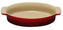 Le Creuset Stoneware 11-1/2-Inch Oval Dish, Red