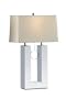 Nova Lighting Earring Reclining Table Lamp, White/Chrome