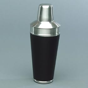 Cocktail Shaker by Outset, Black Faux Leather Acrylic by Outset