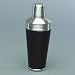 Cocktail Shaker by Outset, Black Faux Leather / Acrylic