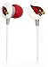 iHip NFF10200AZC NFL Arizona Cardinals Mini Ear Buds, Red/Black