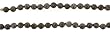 Starry Night Stone 8mm Round Beads Knotted Necklace with Lobster Clasp - 20" long