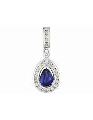 14K White Gold Tanzanite and Diamond Pendant -- LIFETIME WARRANTY