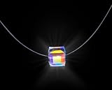Crystal Cube Firejewel Necklace