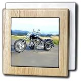 Tile Napkin Holder Picturing Picturing Harley Davidson Motorcycle