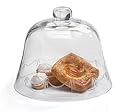 Bell Shaped Hand Blown Glass Dome With Etched Design Great for Covering Food, Floral Arrangements, Collectibles