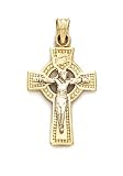 14k Two-Tone Celtic Crucifix Pendant - JewelryWeb