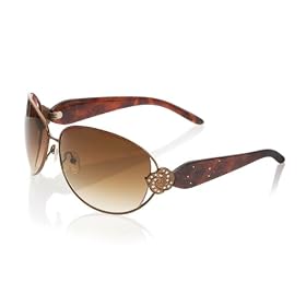 G by GUESS Metal Frame Sunglasses with Rhinestone F