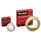 3M Scotch(R) Transparent Tape, 3in. Core, 1in. x 2592in.
