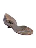 SALPY Darcy Round Toe Leather Pump in Gold Metallic