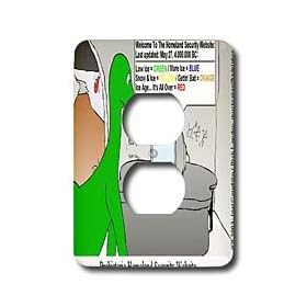 Londons Times Funny Science Cartoons - Early Homeland Security Report - Light Switch Covers - 2 plug outlet cover