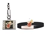 Miami Heat Rubber Slider Bracelet/Cell Phone Charm Package