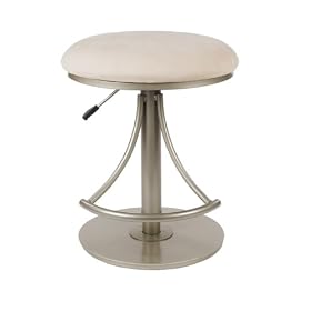 Click here to buy Hillsdale 4646-827 Venus Backless Adjustable Swivel Stool, Fawn by Hillsdale Furniture.