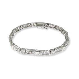Diamond Cubic Zirconia Tennis Bracelet in Sterling Silver by Eve's Addiction