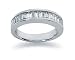 1.05 Baguette Diamond Wedding Band in 14k White Gold