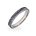 Eve's Addiction Sapphire CZ Sterling Silver Stackable Eternity Band
