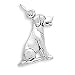 labrador20  - Dog Breed Labrador Sitting Dog Charm Sterling Silver