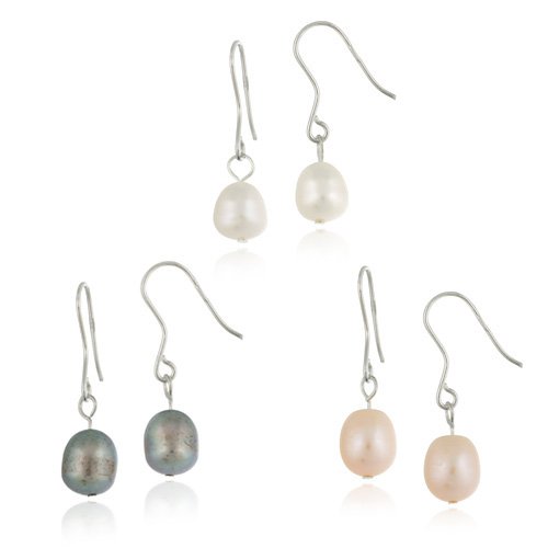 Sterling Silver Baroque Freshwater Set Earrings
