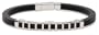 14k White Gold Fashion Rubber Bracelet 7.5"