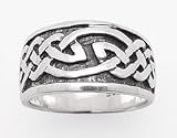 31VEJV2QV1L. SL160  11mm Wide Braided Tribal Celtic Knot Sterling Silver Ring Graduated Band(Sizes 6,7,8)