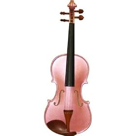 Austin Bazaar 3/4 Size Violin with Case and Accessories - Metallic Pink