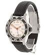 Stuhrling Original 'Atlantis Metropolis' Silver Dial Black Flange Stainless Steel Automatic Chronograph Watch on a Black Rubber Band