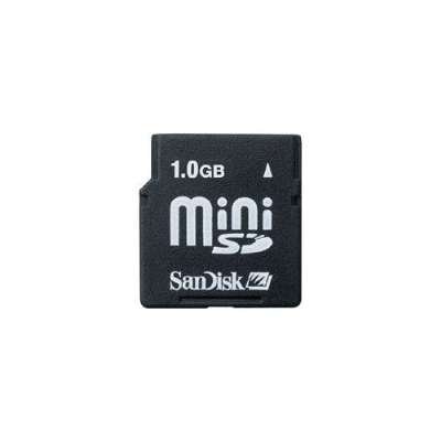 SanDisk 1GB miniSD Card (SDSDM-1024-A10M, Retail Package)