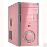 Pink & Silver Shiny Ezcool H60 Midi ATX Case 500w PSU
