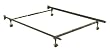 Adjustable Twin/Full Sturdy Metal Bed Frame w/ Rug Rollers By Fashion Bed Group