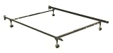 Adjustable Twin/Full Sturdy Metal Bed Frame w/ Rug Rollers By Fashion Bed Group