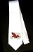 Party Decoration Necktie with soaring, falcon, hawk, red, flying, bird, black