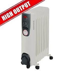 2kW 2000W Oil Filled Radiator 24 Hour With Timer