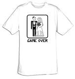 GAME OVER Funny Marriage Bride & Groom T-shirt
