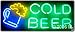 Neon Sign - Cold Beer - Large 13" x 32"