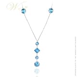 WILLOW GOLD: *SWISS BLUE LAGOON NECKLACE 14 KARAT WHITE GOLD*