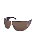 Giorgio Armani - Giorgio Armani Logo Rimless Shield Plastic Sunglasses gold brown/dark brown