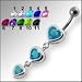 Dangling Hearts Belly Ring Piercing Jewelry