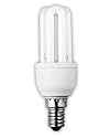 Energiesparlampe 3U R&ouml;hre 9W E14 Energiespar-Leuchtmittel 2700K Durchmesser 33mm