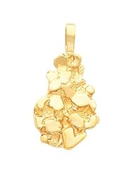 14K Yellow Gold Pendant Nugget Pendant