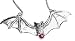 Large Gothic Zotz the Bat Danger Amulet Pendant Necklace