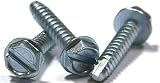10 X 3/4 Type 25 TCS / Slotted / Hex Washer Head / Steel / Zinc / 6,000 Pc. Carton