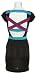 RAMPAGE Cap Sleeve Jersey Dress W/ Color Band Back [42105641170], Black/Tea, Large
